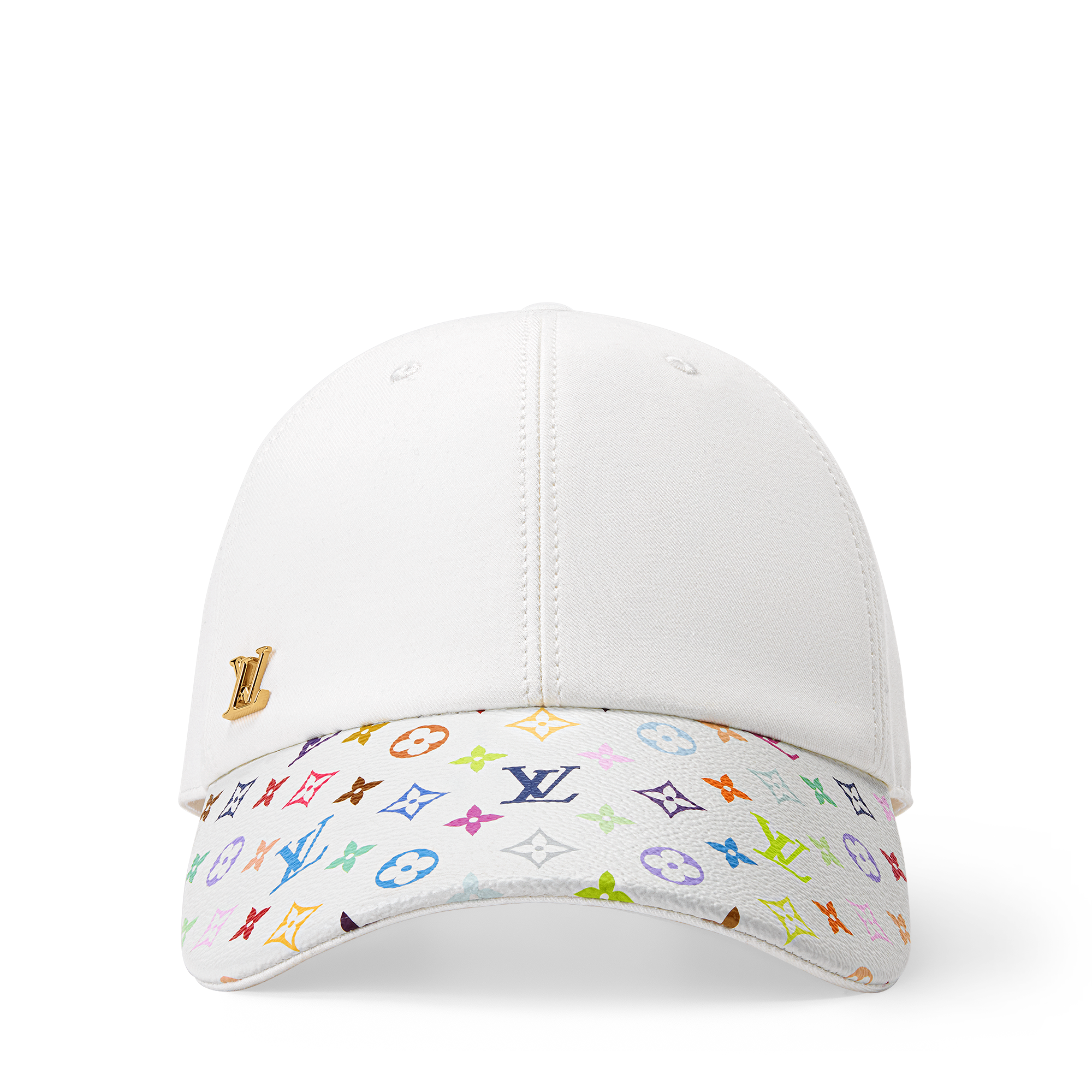 Louis Vuittonホワイト モノグラム キャップ Louis Vuitton Virgil Monogram Taurillon Leather Casquette Baseball